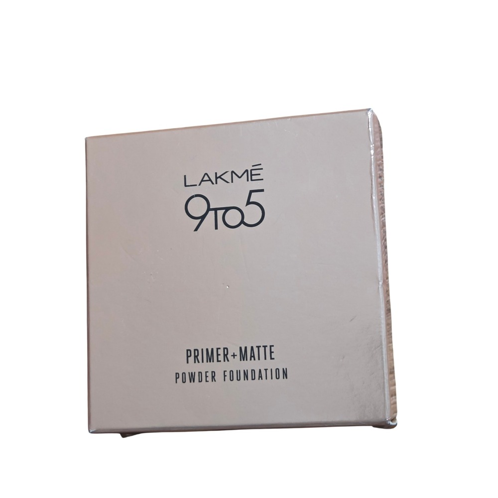 Lakme 9to5 Primer + Matte Powder Foundation 01 Ivory Cream 9g Compact NIB